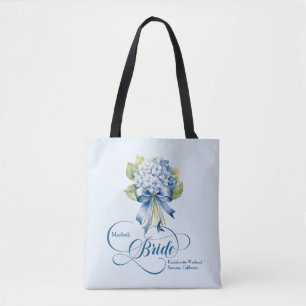 Blue Hydrangea Bouquet Brides Bachelorette Tygkasse