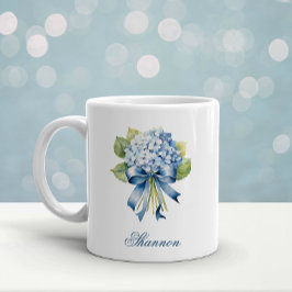 Blue Hydrangea Bouquet Bridesmaid Kaffemugg