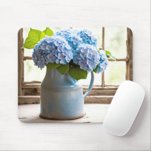 Blue Hydrangea Bouquet in Window Musmatta