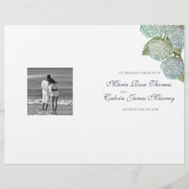 Blue Hydrangea Bröllopsprogram