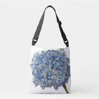 Blue Hydrangea Crossbody Tote  Axelväska