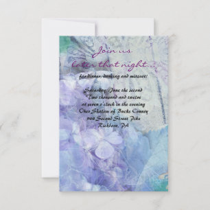 BLUE HYDRANGEA & DRAGONFLY Bat mitzvah Party-kort Inbjudningar
