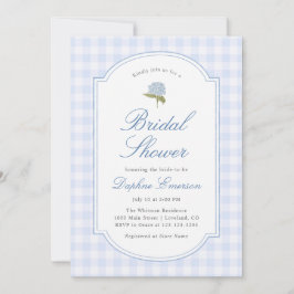 Blue Hydrangea Floral Bridal Shower Inbjudningar
