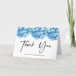 Blue Hydrangea Floral Bridal Shower Tack Kort