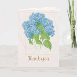 Blue Hydrangea Floral | Thank You  Kort