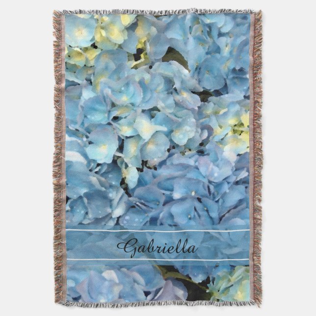 Blue Hydrangea Flower Blommar Mysfilt (Framsidan Vertikal)