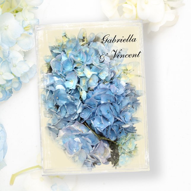 Blue Hydrangea Flower Bröllop Inbjudningar (Skapare uppladdad)