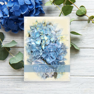 Blue Hydrangea Flower Förlovningsfest Inbjudningar