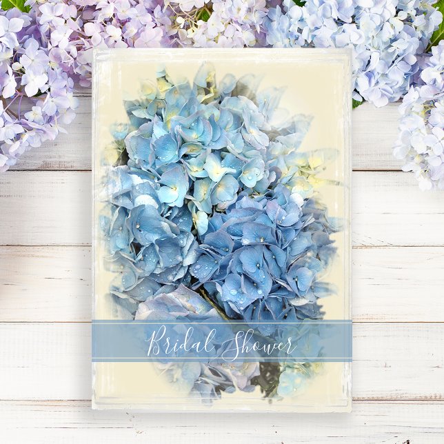 Blue Hydrangea Flower Möhippa Inbjudningar (Skapare uppladdad)