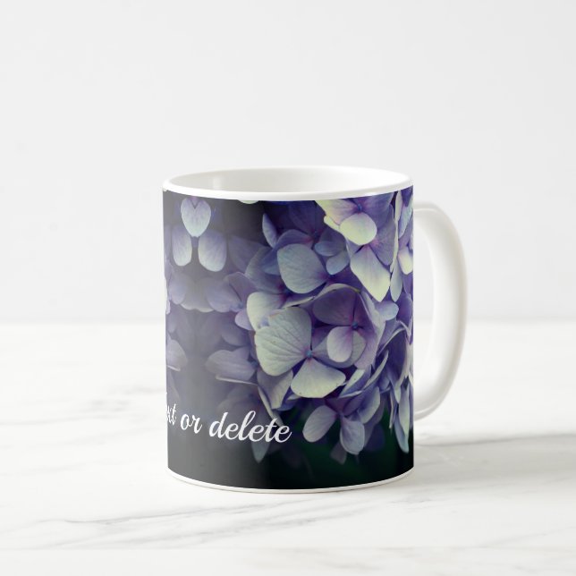 Blue Hydrangea Flower Personlig Kaffemugg (Framsida höger)