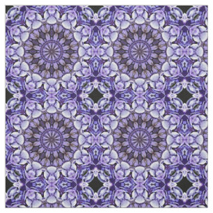 Blue Hydrangea Flower Petals Abstrakt Art Mönster Tyg