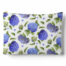 Blue Hydrangea Flowers Botanical Art