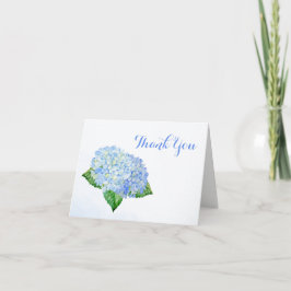 Blue Hydrangea Flowers Bröllop Tack Kort