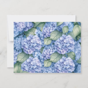 Blue Hydrangea Flowers Cottagecore Vykort