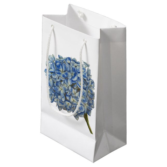Blue Hydrangea Gift Bag (Framsidan Vinklad)