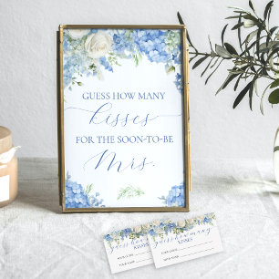 Blue Hydrangea gissar hur många Kisses-spel-tecken Poster