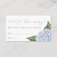 Blue Hydrangea gissar hur många Shower Game Card-s