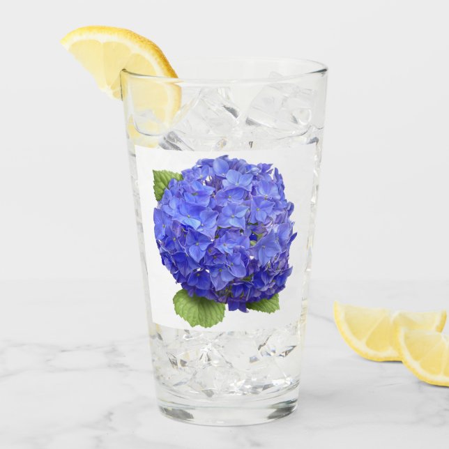 Blue Hydrangea Glaskopp (Framsida Ice)