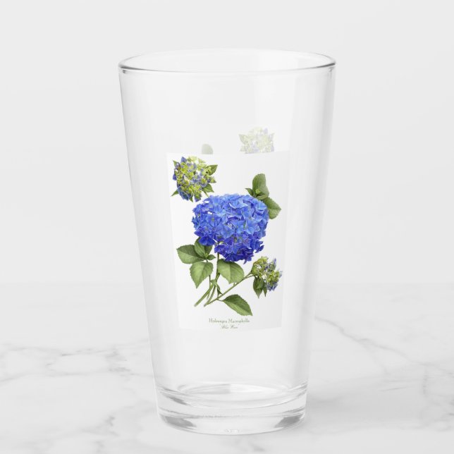 Blue Hydrangea Glaskopp (Framsida)