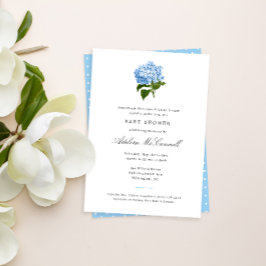 Blue Hydrangea GrandMillennium Baby Shower Inbjudningar
