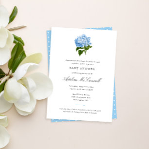 Blue Hydrangea GrandMillennium Baby Shower Inbjudningar