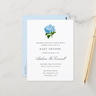 Blue Hydrangea GrandMillennium Baby Shower Vykort