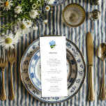 Blue Hydrangea GrandMillennium Menu Inbjudningar<br><div class="desc">Det är enkelt att anpassa eleganten med en lista över menyalternativ för evenemanget i det nya stora årtusendet stil och har en ren palett med vitt och blått färg med mycket kompositblankutrymme och en antikisk illustration av en klassisk blå vattenblomma.</div>