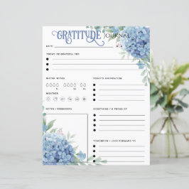 Blue Hydrangea Gratitude Journal Pappra Lakan
