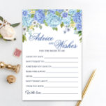 Blue Hydrangea Greenery Önskemål & Advice Card<br><div class="desc">Njut av möhippan med de här roliga spelen. Anpassa med bruden till namn och duschdatum. Klicka på länken "anpassa ytterligare" för ytterligare anpassning. Kontakta mig om du behöver hjälp.</div>