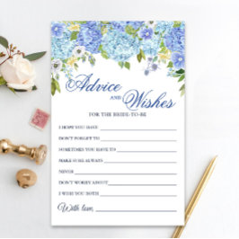 Blue Hydrangea Greenery Önskemål & Advice Card