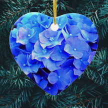 Blue Hydrangea Helgdag Ornament