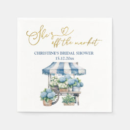 Blue Hydrangea Hon är utanför Möhippan Pappersservett