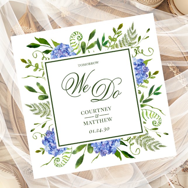 Blue Hydrangea Imorgon Pappersservett (Skapare uppladdad)