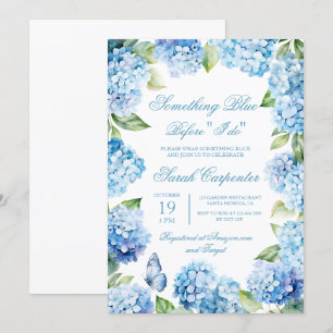 Blue Hydrangea Inbjudningskort för möhippan