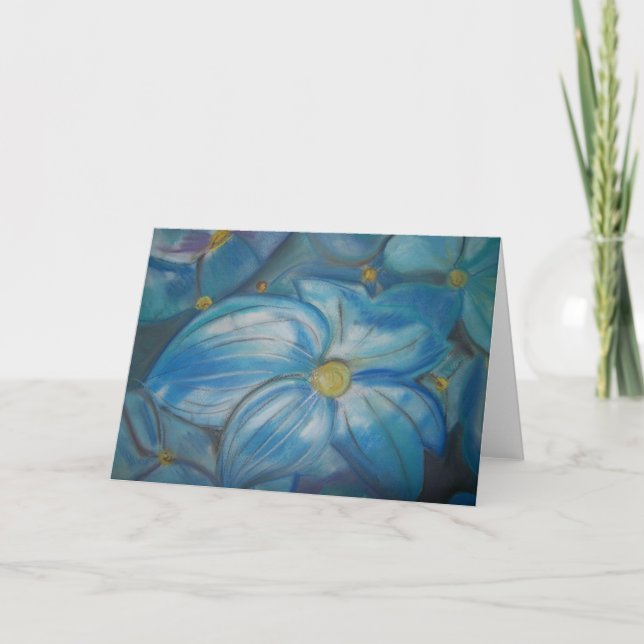 Blue Hydrangea Kort (Framsida)