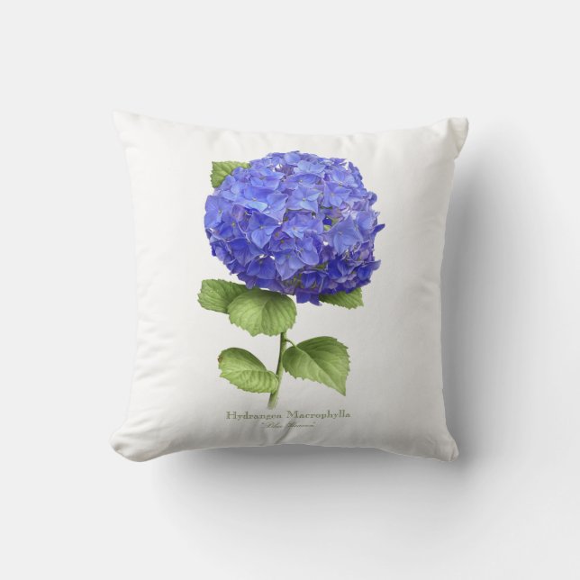 Blue Hydrangea Kudde (Framsida)