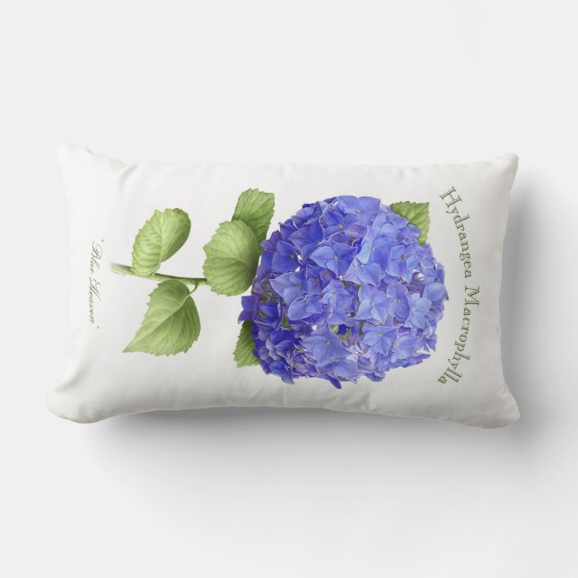 Blue Hydrangea Lumbarkudde (Framsida)