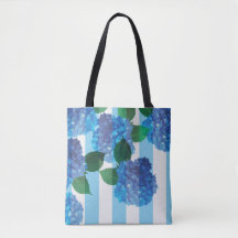Blue Hydrangea med Rand Tote