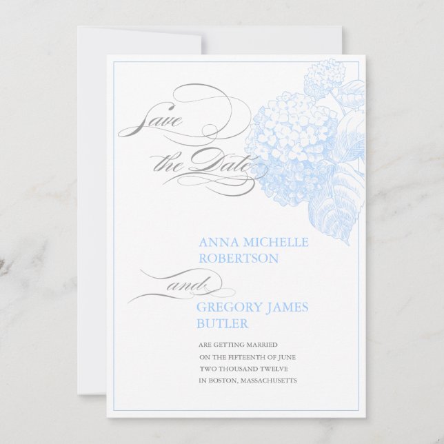 Blue Hydrangea Meddelande (Framsida)