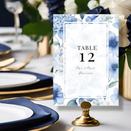 Blue Hydrangea Modern Vår, sommartid, Blommigt Brö Inbjudningar