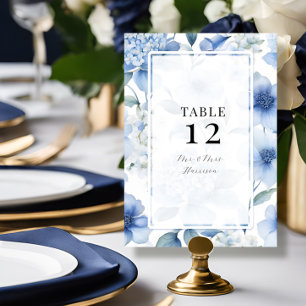 Blue Hydrangea Modern Vår, sommartid, Blommigt Brö Inbjudningar