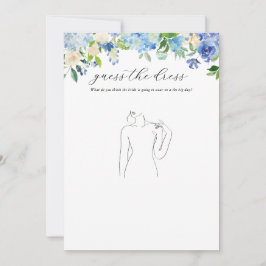 Blue Hydrangea-Möhippan gissar att Dress Game Inbjudningar