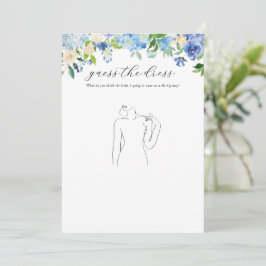 Blue Hydrangea-Möhippan gissar att Dress Game Inbjudningar