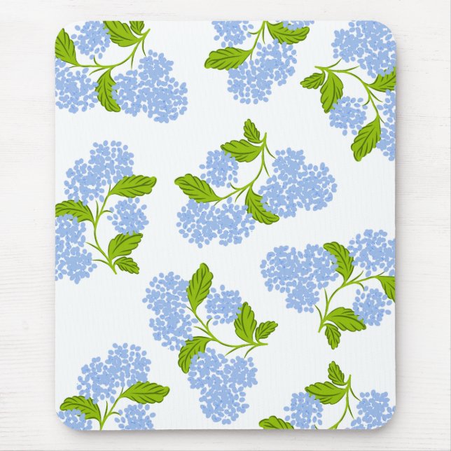 Blue Hydrangea Mousepad Musmatta (Framsidan)