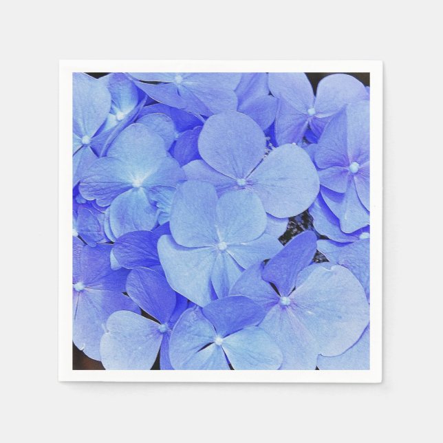 Blue Hydrangea Pappersservett (Framsidan)