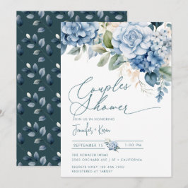 Blue Hydrangea | Par Shower Inbjudningar