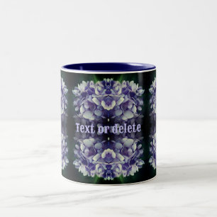Blue Hydrangea Petals Abstrakt Personlig Två-Tonad Mugg