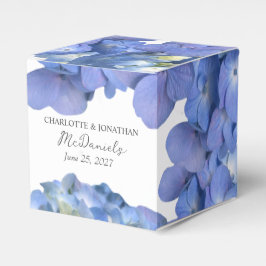 Blue Hydrangea Petals Bröllop Personlig Namn Presentaskar