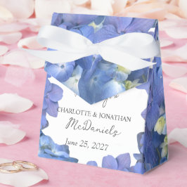 Blue Hydrangea Petals Bröllop Personlig Namn Presentaskar