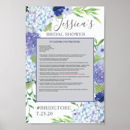 Blue Hydrangea Photo Prop Poster Ram